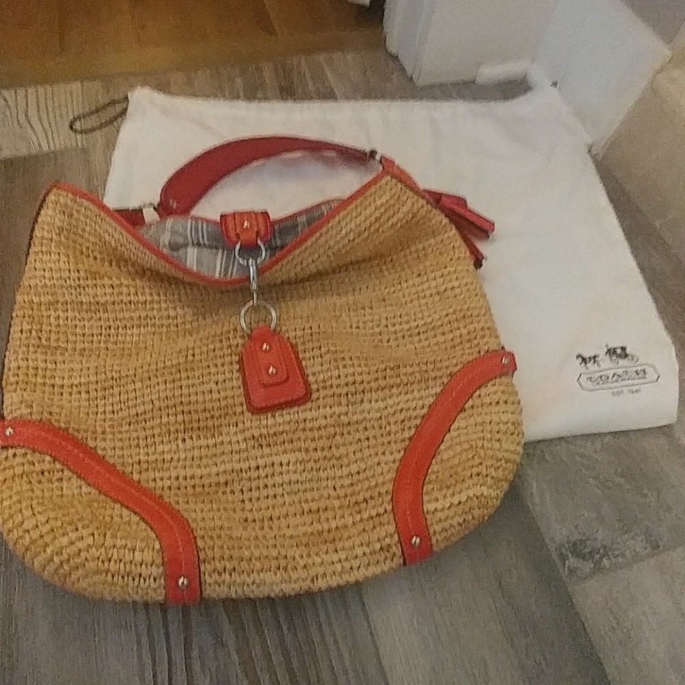 ❤Coach straw bag❤